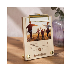 Caliente decoración del hogar canción personalizada canción de madera ritmo regalo del día especial regalo del Día de San Valentín marco de madera personalizado - Product Image 3