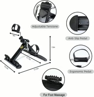 Bicicleta Estática de Pedales Mini con Marco de Acero Portátil para Uso en Casa, Debajo del Escritorio, para Personas Mayores, en Oferta