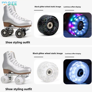 Bánh xe trượt patin SeeMore Wholesale 6 đèn LED, bánh xe trượt ván 85A có vòng bi, 4 bánh phát sáng - Product Image 5