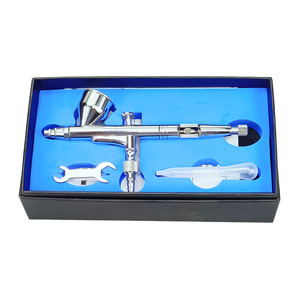 Aérographe G-130 0,8 mm à double action, alimentation par gravité, portable, réglage de vitesse ajustable pour travaux artistiques - Product Image 4