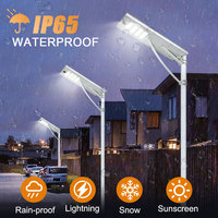 Lámpara Solar LED para Carreteras de 15W, 30W, 50W, 80W, 5000K-6000K, IP65, Integrada, Todo en Uno, para Exteriores