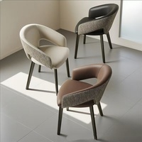 Chaise de salle à manger rembourrée de style nordique moderne et minimaliste, vente en gros d'usine, chaise confortable avec dossier pour la salle à manger et le bureau à domicile
