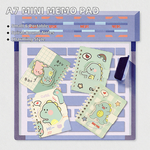 Bloc-notes Mk Memo Pad 80 feuilles, mini carnet de notes, joli journal A7, reliure spirale, couverture en papier, impression UV, planificateur cadeau pour l'école - Product Image 2