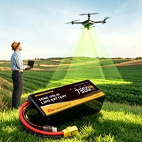 Baterai Lithium Polymer 7300mAh 450Wh/kg Custom Semi Solid State Battery Lipo Pack 6-14S untuk Drone Survei, Pemetaan, dan Inspeksi