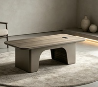 Table de bureau en panneau ISO E0 P2 avec revêtement en papier mélaminé nano, panneau de rangement pour câbles, pieds en bois de chêne, base cintrée