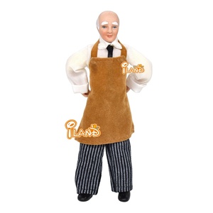 Mini bambole in miniatura per casa delle bambole con supporto per <span class=keywords><strong>il</strong></span> 1/12 accessori per la casa delle bambole Housemaid Chef Old Man servo Mold Toys For Children - Product Image 6