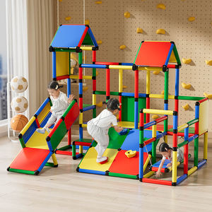 Neues Kreativ- und Spielset: Lebensgroße Strukturen zum Bauen, Klettergerüst-Sammlung mit Rutsche - Product Image 1