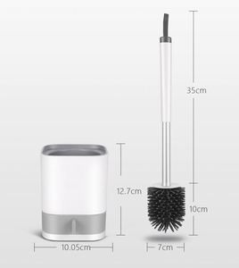 New TPR Silicone Suspension Toilet Brush Set for Bathroom Cleaning Wall-mounted Toilet Brush With Holder Set - Product Image 4