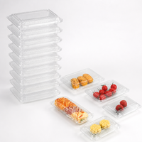 Boîte alimentaire en plastique transparent avec couvercle, emballage anti-buée pour fruits et légumes frais, boîte à salade