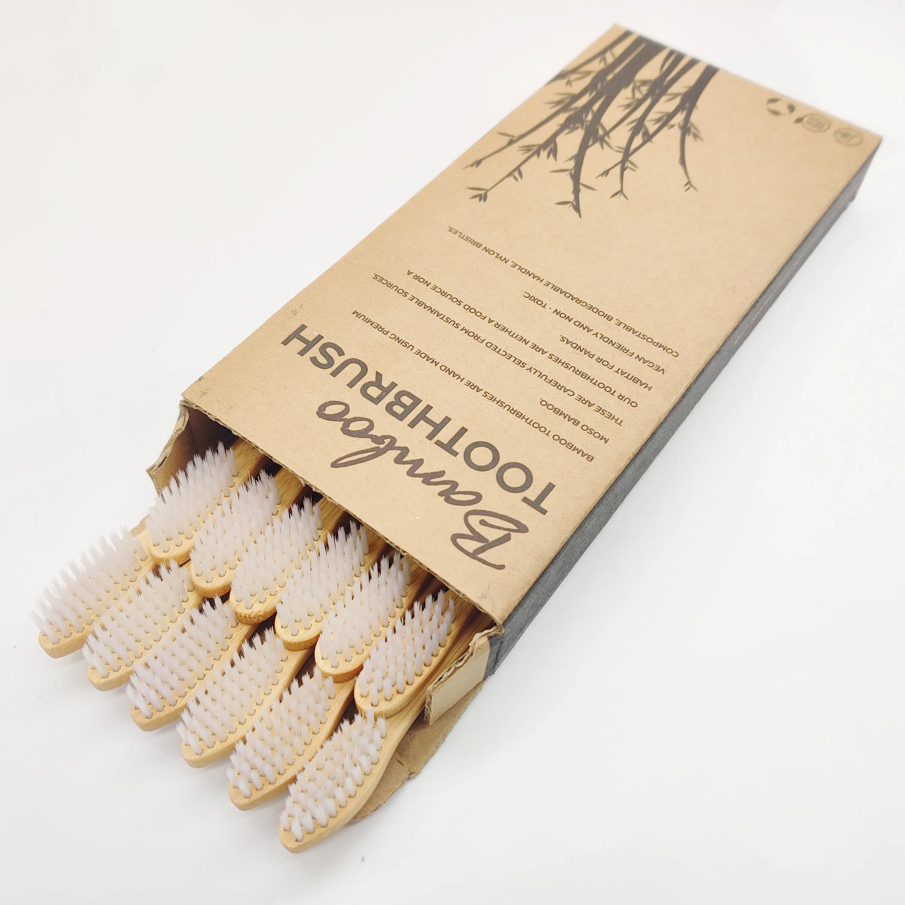 Cepillo Dientes Bambu Brosse A Dent Bambou Charcoal Wholesale Bamboo Toothbrush