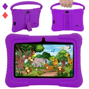 Veidoo 7 inch Tablet for Kids with Silicone Case Toddler Tablet with Dual Camera 2GB RAM 32GB ROM WiFi Android Tablet Pc