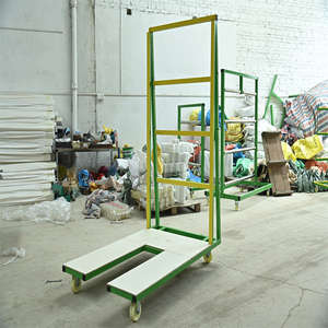 <span class=keywords><strong>Chariot</strong></span> de transport pliable en acier pour l'installation de portes et fenêtres, à quatre roues, professionnel, durable, OEM - Product Image 5