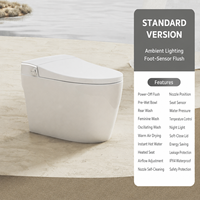 Toilette intelligente automatique en gros OEM/ODM avec télécommande, WC intelligent à poser au sol pour projets de rénovation hôtelière