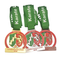 Médaille personnalisée NRW Allemagne 3D Cheval Karaté Taekwondo Aikido Judo en finitions Or Argent Bronze
