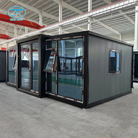 Mini-maison de 10 pieds sur 18 m² Maison préfabriquée pliable, mini-maison de bureau, villa mobile, maisons modulaires extensibles, boutique extérieure