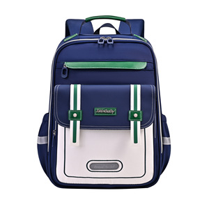 Sesame Baby Student <b>Backpack</b> 18 In <b>Large</b> <b>Capacity</b> Lightweight Unisex School Bag For Grades 1-6 Checkered Stitching Buckle - Product Image 4