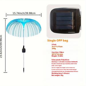 Suministro de fábrica Maravilloso cambio de color Panel de luz LED Jelly Fish Design Night Lights - Product Image 4