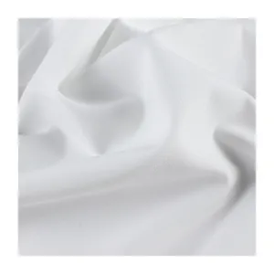 फैशनेबल हनफू पैंट शर्ट के लिए 100D बुना हुआ पॉलिएस्टर फोर-वे स्ट्रेच फैब्रिक सफेद बेस क्लॉथ, सहायक उपकरण परिधान उपयोग के लिए