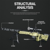 Reobrix 77026 Super Sniper Firearms, briques de construction DIY, armes à feu DIY, jouets pour enfants, cadeau, 1336 pièces, ensembles de blocs de construction