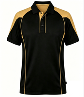 Polos pour hommes en coton et polyester, blancs et noirs, à séchage rapide, vierges, pour le golf, avec broderie, impression et design personnalisé