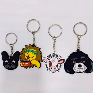 New Style Custom 2D 3D Personalized Keychains Promotional Custom Design Logo Silicone Rubber Soft PVC Key Ring Key Chain