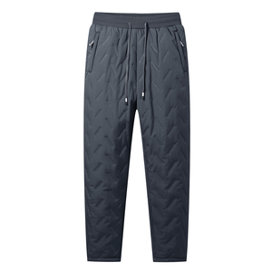 Customized logo Men's 100% Polyester Canvas Straight Trousers Casual <b>Pants</b> Summer Windproof <b>Padded</b> Elastic Waist Drawstring - Product Image 1