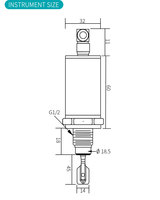 Capteurs de niveau à fourche sans calibrage pour liquides industriels, granulats et pâtes, installation à bride DN25