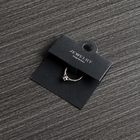 Emballage de bague écologique, conception gratuite, carte personnalisée pour bijoux, carte pour boucles d'oreilles, carte pour collier, étiquettes suspendues en papier