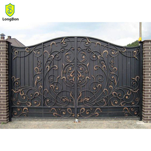 Diseño de Puerta de Hierro de Lujo para Cercas, Enrejados y Portones, Buenos Colores de Pintura, Hierro Forjado Decorativo - Product Image 2