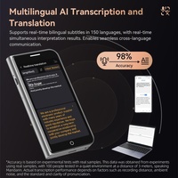 Traducteur portable A70 Lite pour voyages en plein air, réunions d'affaires multilingues, traduction simultanée hors ligne, traducteur intelligent IA