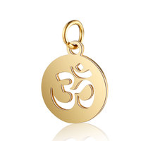 Pendentifs pour hommes en acier inoxydable, breloques Hamsa, pendentifs creux en forme de fleur de lotus, pendentifs en métal avec motif de paume, de yoga et de fleur OM