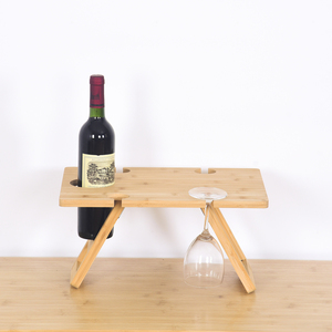 Bamboo <strong>Picnic</strong> <strong>Tables</strong> Outdoor <strong>Folding</strong> Portable Bamboo Wooden <strong>Picnic</strong> Tray Custom Snack <strong>Table</strong> For Beach Camping With Wine Holder - Product Image 4