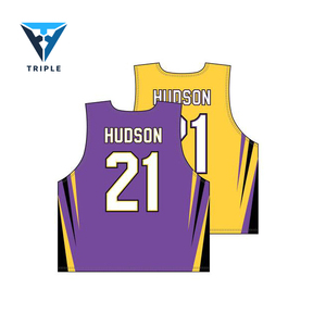 新设计的高品质涤纶面料长曲棍球运动衫印有标志升华长曲棍球 - Product Image 4