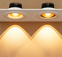 Spot mural LED double couche encastré 75 mm, effet arc-en-ciel, intensité variable, lampe de plafond encastrée, support mural de fond, compatible OEM