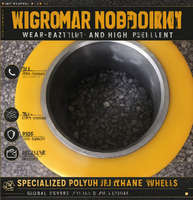Roue à roulement à pression en polyuréthane solide (PU) durable NICHIYU 235x120x145 mm PLD 10 15 20 30