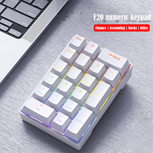 Produtos de alta qualidade F20 <span class=keywords><strong>Rgb</strong></span> Backlit Teclado Numérico Mini Numpad Para Laptop Pc Com Fio Mini Numpad - Product Image 4
