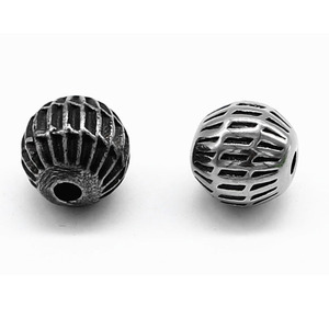 yunnique Stainless Steel <b>Spacer</b> Beads Round 8mm For Jewelry Making DIY Accessories - Product Image 5
