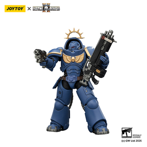 Figura de Acción Coleccionable Joytoy Dark Source <span class=keywords><strong>Warhammer</strong></span> 40k Edición Ultramarines Heavy Intercessor 1/18 con Accesorios - Product Image 4