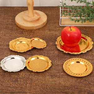 Sottopentola di Lusso Leggero per Caffè, Tè, Snack, Frutta e Dessert, <span class=keywords><strong>Vassoio</strong></span> Vintage Goffrato per Uso Domestico - Product Image 1