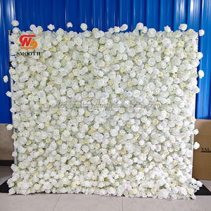 LEDA - Panel de Flores Artificiales de Seda Blanca Clásica para Decoración de Bodas y Fiestas, Entrega Rápida - Product Image 2