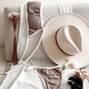 مشبك معدني حتى الراقية أربعة طريقة تمتد نسيج مضلع مثير قطع عالية الموضة مايكرو مثير النمط الفرنسي بيكيني السيدات - Product Image 6