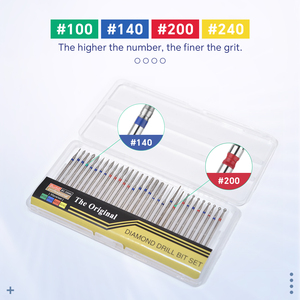Stainless Steel Nail Drill Bits Set 3/32" Diamond Grinding <b>Head</b> Dead Skin Remover Cuticle Bit Removes Gel Acrylic Nails Smooth - Product Image 6