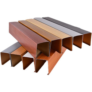 Dễ dàng để phù hợp với hình chữ U rãnh Trần gạch tự cài đặt gỗ hạt nhôm ống vuông sắt hồ sơ với nhôm lưới - Product Image 2