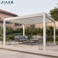 Pergola bioclimatique Jiake avec toit à lames motorisées en aluminium pour jardin, terrasse extérieure, auvent extérieur CE SGS OEM