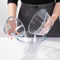 Bols en verre borosilicate transparents écologiques en gros, 2700ml, 4500ml, 6200ml, sans BPA, vides, pour usage en cuisine