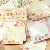 Bloc-notes botanique en aquarelle, 100 feuilles, mini-notes autocollantes florales, bloc-notes détachable, journal, scrapbooking, papeterie, cadeau