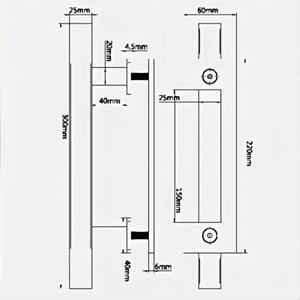 WEKIS Tiradores de Hierro Modernos de 7 Pulgadas para Puertas Correderas, Estilo Rústico, para Villa, Almacén, Garaje, Armario, Valla, Puerta - Proveedor de China - Product Image 6