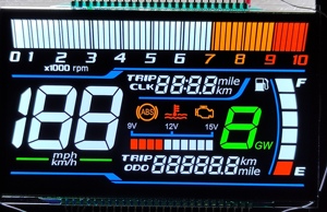 แผงหน้าปัดรถจักรยานยนต์ LCD: อุณหภูมิการทำงานกว้างพิเศษสำหรับขับขี่กลางแจ้ง90.0X56.5mm 5.0V - Product Image 6