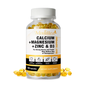 Complément <span class=keywords><strong>de</strong></span> capsules <span class=keywords><strong>de</strong></span> vitamine D3 K2, biologique, végétalien, pour des os sains et solides, calcium, magnésium, vitamine D3 K2, capsules molles - Product Image 1