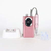 Perceuse à ongles électrique Pro 25W avec support de charge et poignée Moteur professionnel sans balais Conception ronde en plastique